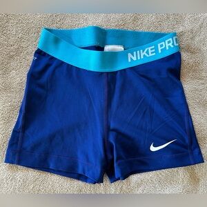 Nike Blue Athletic Shorts Moisture-Wicking Performance